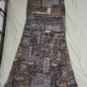 Flowy tribal patterned skirt